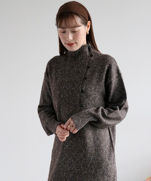 cepo（セポ）の「ネップハイネックニットワンピース（ワンピース・レディース・グレー/ブラウン/ベージュ・M）」の13枚目の写真