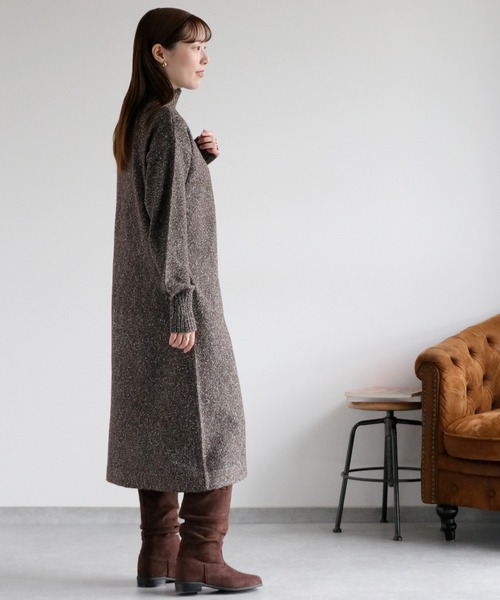 cepo（セポ）の「ネップハイネックニットワンピース（ワンピース・レディース・グレー/ブラウン/ベージュ・M）」の9枚目の写真