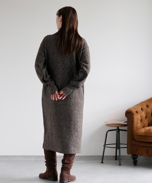 cepo（セポ）の「ネップハイネックニットワンピース（ワンピース・レディース・グレー/ブラウン/ベージュ・M）」の8枚目の写真