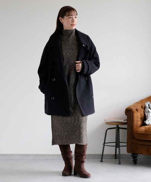 cepo（セポ）の「ネップハイネックニットワンピース（ワンピース・レディース・グレー/ブラウン/ベージュ・M）」の11枚目の写真