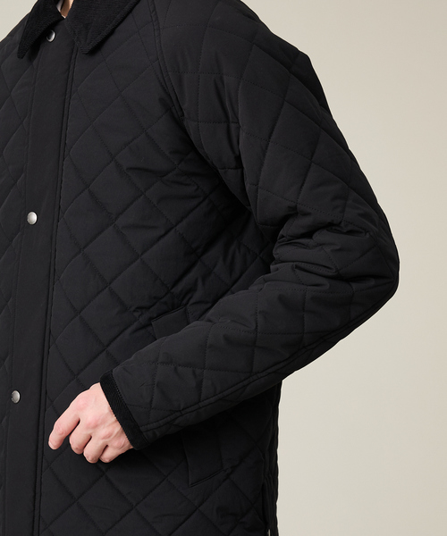 ABAHOUSE GRAY（アバハウスグレイ）の「【コーデュロイ襟】ラグラン 中綿キルティング ジャケット（ブルゾン・メンズ・ブラック/モカ・46/48/50）」の7枚目の写真