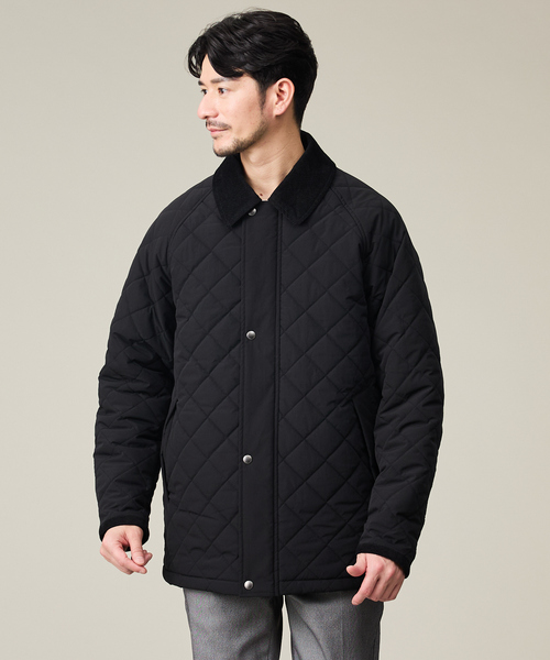 ABAHOUSE GRAY（アバハウスグレイ）の「【コーデュロイ襟】ラグラン 中綿キルティング ジャケット（ブルゾン・メンズ・ブラック/モカ・46/48/50）」の14枚目の写真