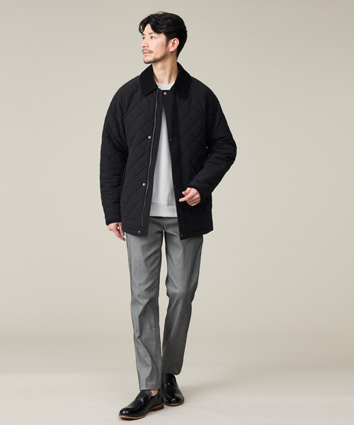 ABAHOUSE GRAY（アバハウスグレイ）の「【コーデュロイ襟】ラグラン 中綿キルティング ジャケット（ブルゾン・メンズ・ブラック/モカ・46/48/50）」の15枚目の写真