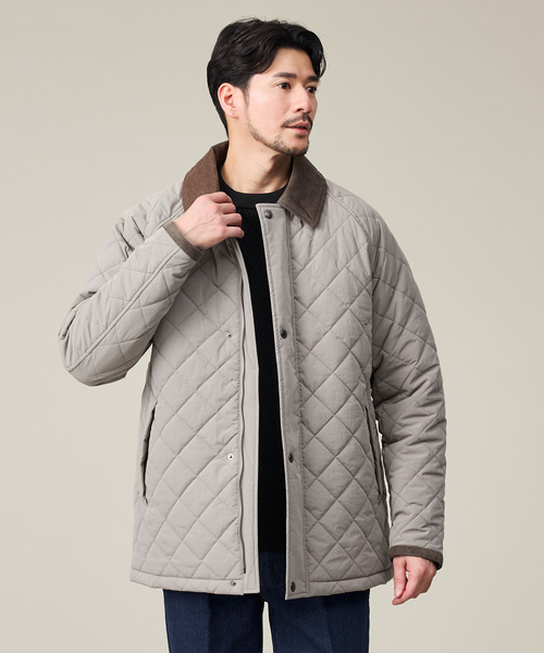 ABAHOUSE GRAY（アバハウスグレイ）の「【コーデュロイ襟】ラグラン 中綿キルティング ジャケット（ブルゾン・メンズ・ブラック/モカ・46/48/50）」の17枚目の写真