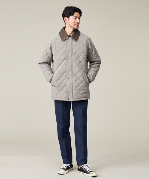 ABAHOUSE GRAY（アバハウスグレイ）の「【コーデュロイ襟】ラグラン 中綿キルティング ジャケット（ブルゾン・メンズ・ブラック/モカ・46/48/50）」の19枚目の写真