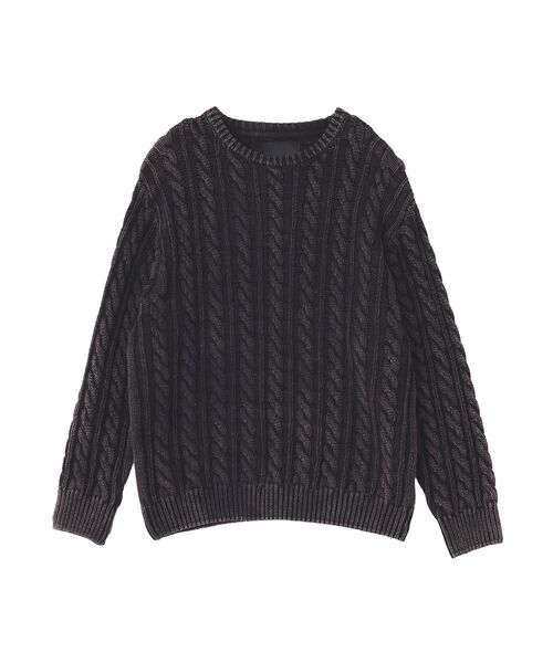 CRAFT STANDARD BOUTIQUE(クラフトスタンダードブティック)の「スノーウォッシュケーブルニット(ニット/セーター・メンズ・マスタード/ブラック・M/L/XL)」の11枚目の写真