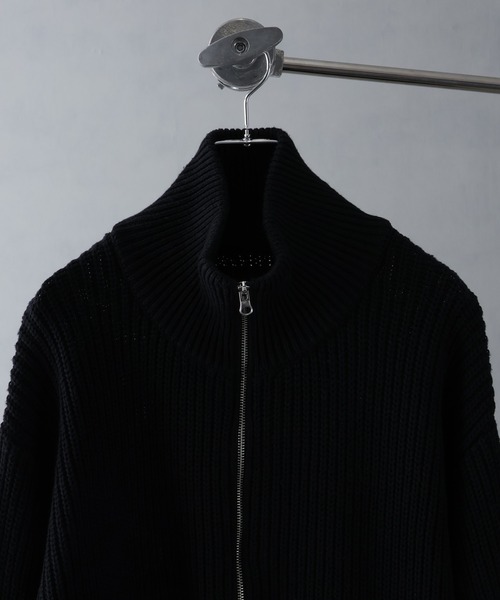 Art re A select(アトリエセレクト)の「【ADAMPATEK/アダムパテック】cotton wool damaged knit(ニット/セーター・メンズ・ブラック/グレー・M/L)」の3枚目の写真