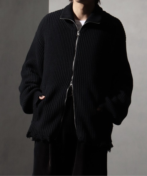 Art re A select(アトリエセレクト)の「【ADAMPATEK/アダムパテック】cotton wool damaged knit(ニット/セーター・メンズ・ブラック/グレー・M/L)」の10枚目の写真