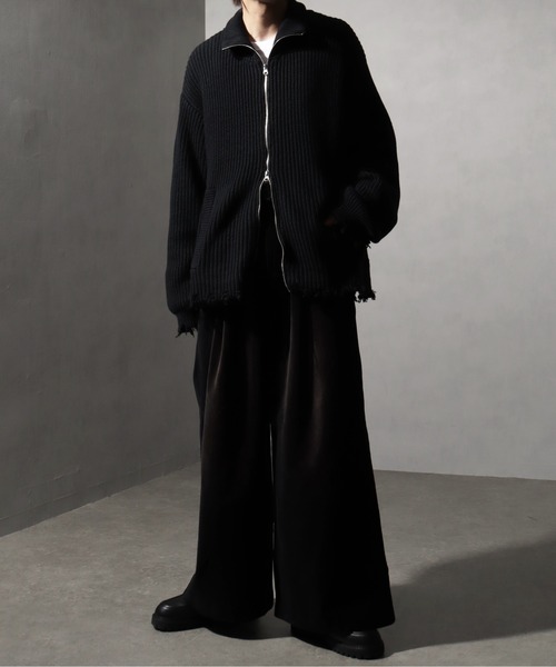 Art re A select(アトリエセレクト)の「【ADAMPATEK/アダムパテック】cotton wool damaged knit(ニット/セーター・メンズ・ブラック/グレー・M/L)」の14枚目の写真