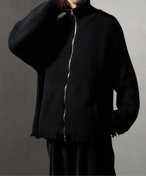 Art re A select(アトリエセレクト)の「【ADAMPATEK/アダムパテック】cotton wool damaged knit(ニット/セーター・メンズ・ブラック/グレー・M/L)」の12枚目の写真