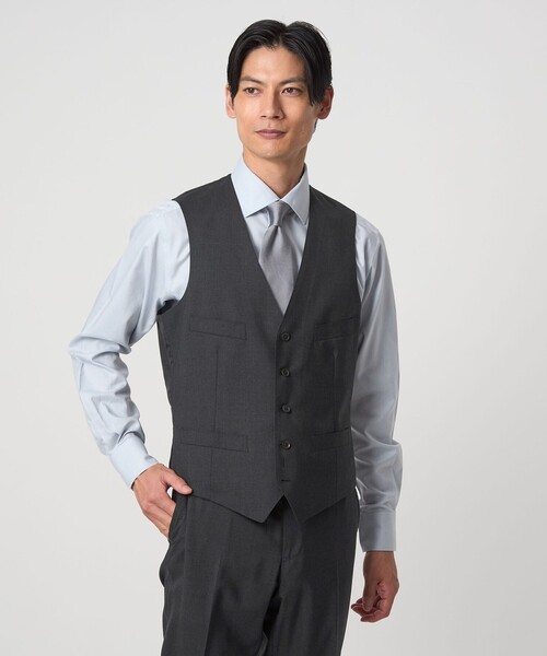 REDA トロピカル 無地 5B スーツベスト（スーツベスト）｜green label