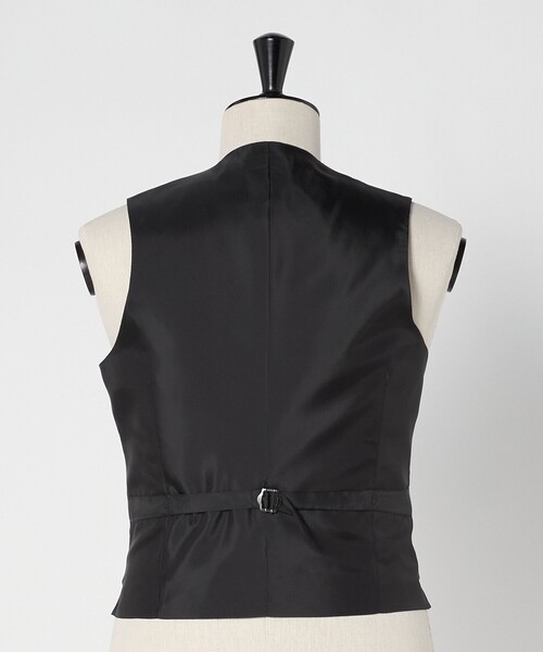 green label relaxing（グリーンレーベルリラクシング）の「REDA トロピカル 無地 5B スーツベスト（スーツベスト・メンズ・ネイビー/ダークグレー/ダークブラウン/ダークグリーン/ブラック・52/50/48/46/44/42）」の14枚目の写真