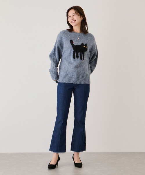 Jayro(ジャイロ)の「ネコジャガードプルオーバー(Tシャツ/カットソー・レディース・ライトグレー/ブラウン/ブラック系その他/オフホワイト/ブルー系その他4・M)」の9枚目の写真