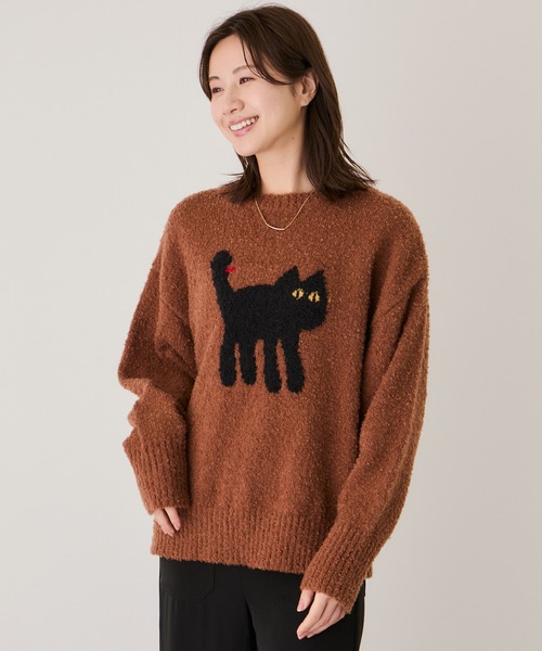 Jayro(ジャイロ)の「ネコジャガードプルオーバー(Tシャツ/カットソー・レディース・ライトグレー/ブラウン/ブラック系その他/オフホワイト/ブルー系その他4・M)」の13枚目の写真