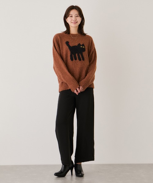 Jayro(ジャイロ)の「ネコジャガードプルオーバー(Tシャツ/カットソー・レディース・ライトグレー/ブラウン/ブラック系その他/オフホワイト/ブルー系その他4・M)」の16枚目の写真