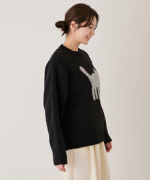 Jayro(ジャイロ)の「ネコジャガードプルオーバー(Tシャツ/カットソー・レディース・ライトグレー/ブラウン/ブラック系その他/オフホワイト/ブルー系その他4・M)」の20枚目の写真