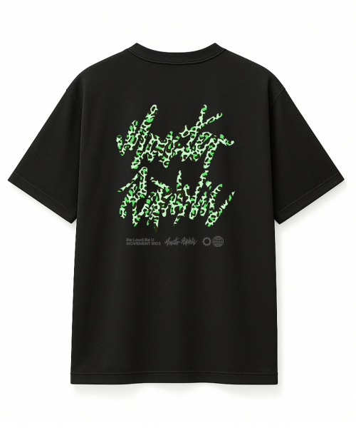 MONSTER REPUBLIC(モンスターリパブリック)の「レオパードロゴグリーンTシャツブラック_8103(Tシャツ/カットソー・レディース・その他・SMALL/MEDIUM/LARGE/X-LARGE)」の3枚目の写真