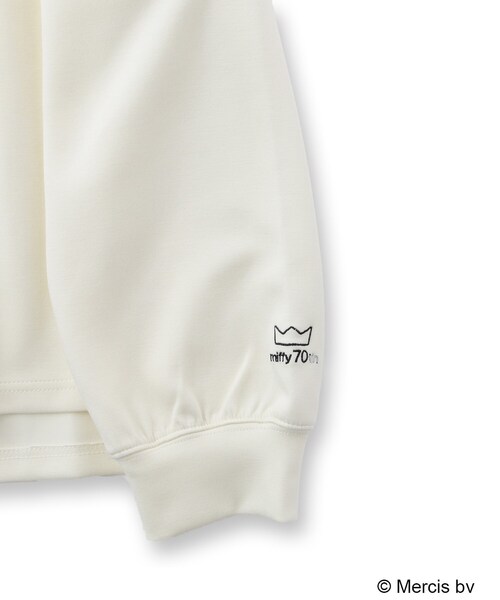 OPAQUE.CLIP（オペークドットクリップ）の「【コラボ】miffy ｘ OPAQUE.CLIP ポイント刺しゅう入りフーディー（パーカー・レディース・オフホワイト/ブラック・99）」の8枚目の写真