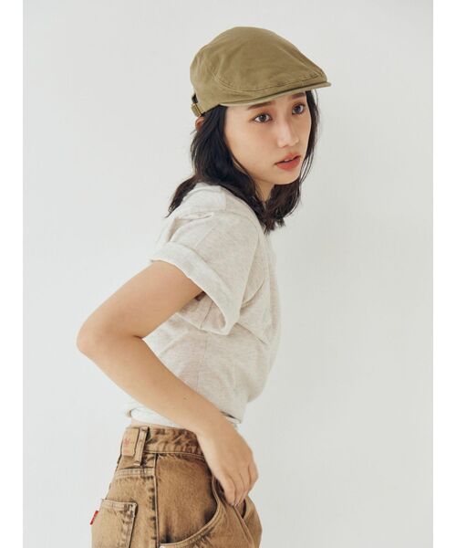 Ungrid（アングリッド）の「ウォッシュデザインハンチング（ハンチング/ベレー帽・レディース・ブラック/カーキ・FREE）」の5枚目の写真