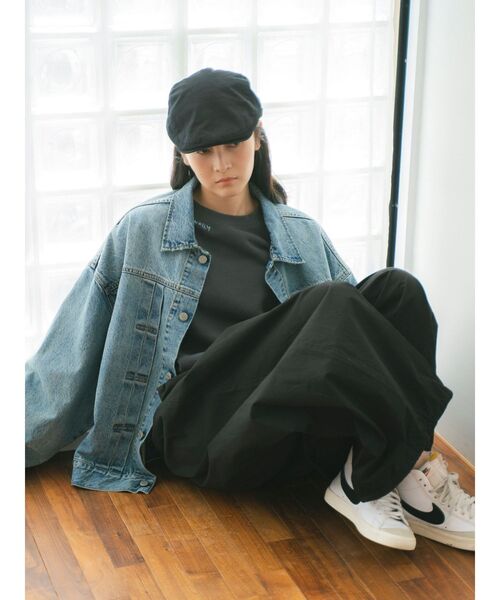 Ungrid（アングリッド）の「ウォッシュデザインハンチング（ハンチング/ベレー帽・レディース・ブラック/カーキ・FREE）」の10枚目の写真