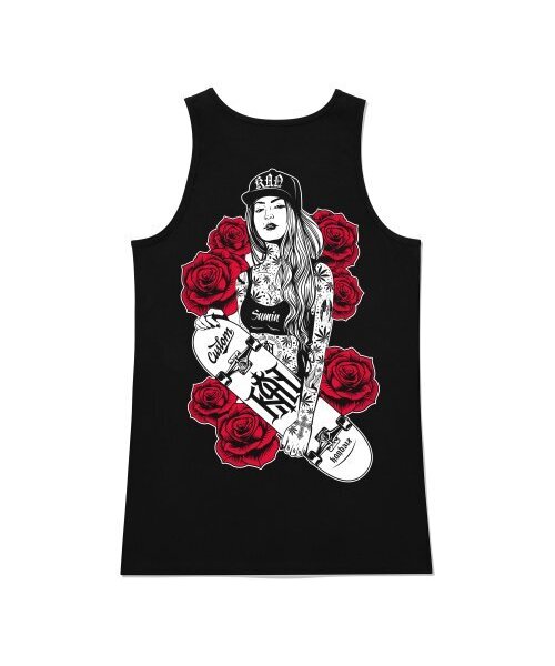 KAN6312(カン6312)の「KSB0152 チカノガールズ スケートボード ロングスリーブレス - ブラック(Tシャツ/カットソー・メンズ・その他・LARGE)」の1枚目の写真