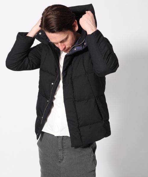 HARE(ハレ)の「ウールダウンブルゾン(HARE)(ダウンジャケット/コート・メンズ・グレー/ネイビー/ブルー系その他/グレー系その他・MEDIUM/SMALL/LARGE)」の6枚目の写真