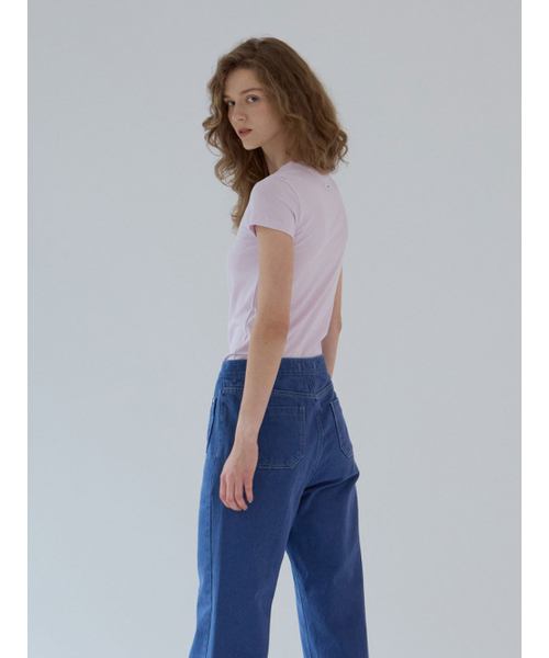 GRIDAJ（クリダジェイ）の「ベーシックスリムTシャツ[ピンク]（Tシャツ/カットソー・レディース・ピンク・SMALL/MEDIUM）」の5枚目の写真