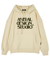 アストラルデザインスタジオ オーバーサイズドロップショルダーフードパーカー_バター