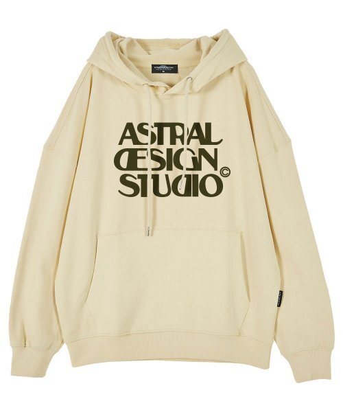 ASTRAL PROJECTION(アストラルプロジェクション)の「アストラルデザインスタジオ オーバーサイズドロップショルダーフードパーカー_バター(パーカー・メンズ・その他・MEDIUM/X-LARGE/XX-LARGE/LARGE)」の2枚目の写真