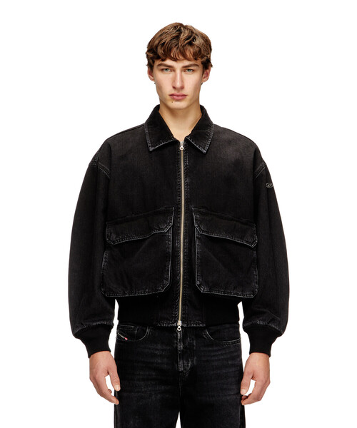 DIESEL（ディーゼル）の「メンズ ジップアップデニムジャケット D-KURZ