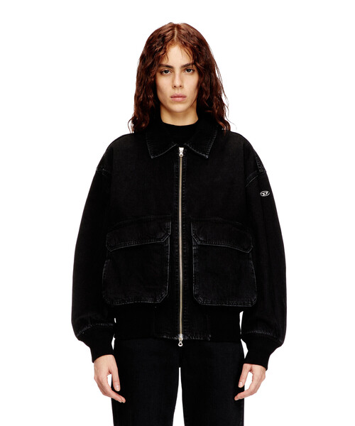 DIESEL（ディーゼル）の「メンズ  ジップアップ ブラックデニムジャケット D-KURZ（デニムジャケット・メンズ・ブラック・XX-LARGE/LARGE/MEDIUM/SMALL/X-SMALL）」の5枚目の写真