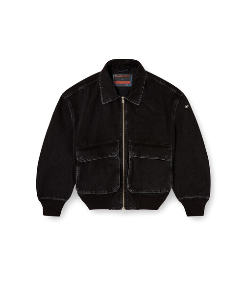 DIESEL（ディーゼル）の「メンズ  ジップアップ ブラックデニムジャケット D-KURZ（デニムジャケット・メンズ・ブラック・XX-LARGE/LARGE/MEDIUM/SMALL/X-SMALL）」の7枚目の写真