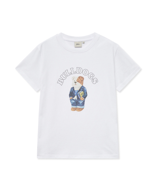 YALE(イェール)の「ウィメンズプレッピーブルドッグス半袖Tシャツ_ホワイト(Tシャツ/カットソー・レディース・その他・SMALL/MEDIUM)」の2枚目の写真