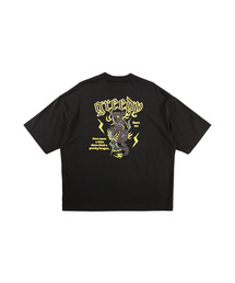 OURPOCKETS（アワーポケッツ）の「グリッドピグメントドラゴン6部オーバーサイズTシャツ( Z ブラック)（Tシャツ/カットソー）」