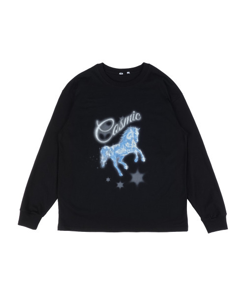 ERTR（イーアールティーアール）の「[ERTR x ニードル]コズミックホース L/S Tシャツ (ブラック)（Tシャツ/カットソー・レディース・その他・MEDIUM/LARGE）」の3枚目の写真
