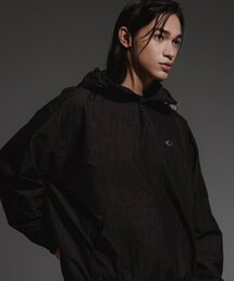 CAMEL WORK（キャメルワーク）の「スモールロゴアノラックフード（ブラック）（ナイロンジャケット）」