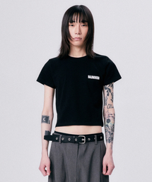 HALOMINIUM（ハロミニウムー）の「ウェーブバックヨークタイトTシャツ/ブラック（Tシャツ/カットソー）」