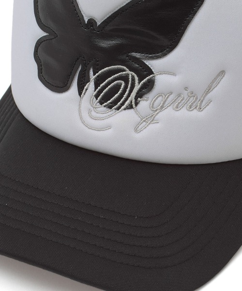 X-girl（エックスガール）の「BUTTERFLY PATCH TRUCKER CAP（キャップ・レディース・カモフラージュ/ピンク/ブラック・ONE SIZE）」の19枚目の写真