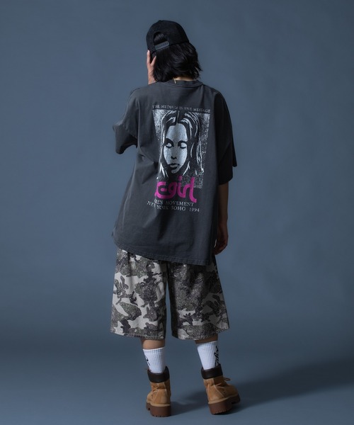 X-girl(エックスガール)の「BUTTERFLY PATCH TRUCKER CAP(キャップ・レディース・カモフラージュ/ピンク/ブラック・ONE SIZE)」の12枚目の写真