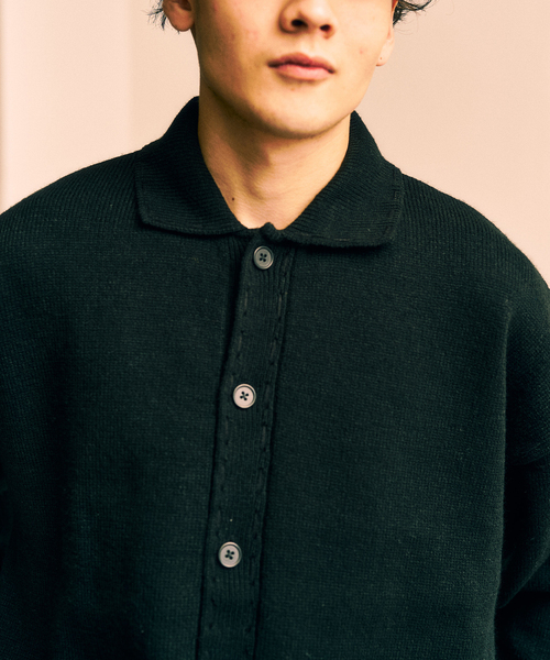 417 EDIFICE（フォーワンセブンエディフィス）の「ステッチ ニットカーディガン（カーディガン/ボレロ・メンズ・ブラック/ブラウン/グリーン・MEDIUM/LARGE）」の22枚目の写真