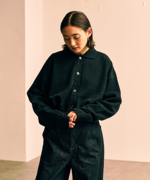 417 EDIFICE（フォーワンセブンエディフィス）の「ステッチ ニットカーディガン（カーディガン/ボレロ・メンズ・ブラック/ブラウン/グリーン・MEDIUM/LARGE）」の17枚目の写真