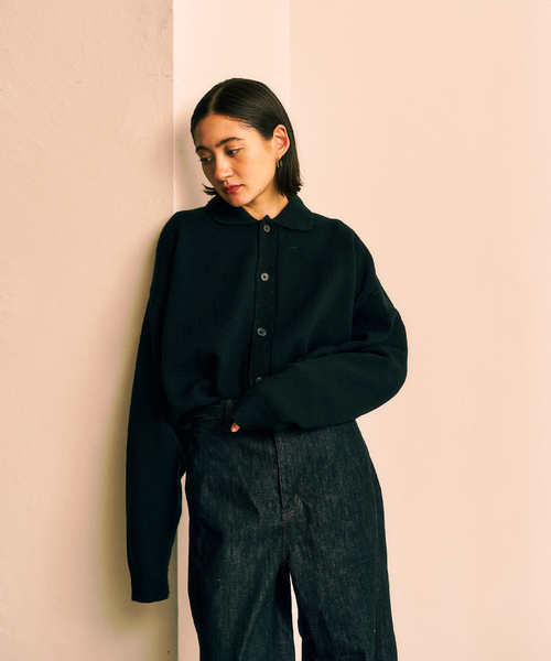 417 EDIFICE（フォーワンセブンエディフィス）の「ステッチ ニットカーディガン（カーディガン/ボレロ・メンズ・ブラック/ブラウン/グリーン・MEDIUM/LARGE）」の18枚目の写真