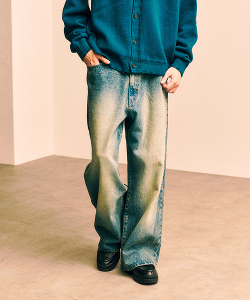 417 EDIFICE（フォーワンセブンエディフィス）の「ステッチ ニットカーディガン（カーディガン/ボレロ・メンズ・ブラック/ブラウン/グリーン・MEDIUM/LARGE）」の6枚目の写真