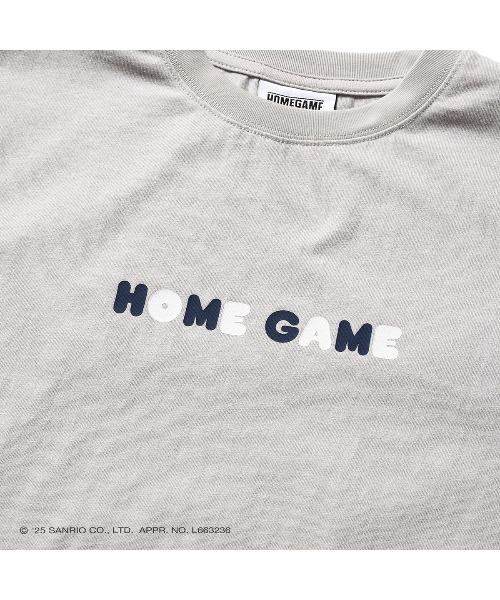 sanrio（サンリオ）の「サンリオキャラクターズ × ホームゲーム [HOMEGAME] - マイメロディー 半袖 Tシャツ [MY MELODY UNIFORM TEE GRAY HG2501102]（Tシャツ/カットソー・レディース・グレー・SMALL/MEDIUM/LARGE/X-LARGE）」の3枚目の写真