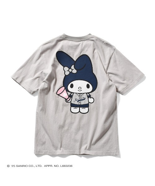 sanrio（サンリオ）の「サンリオキャラクターズ × ホームゲーム [HOMEGAME] - マイメロディー 半袖 Tシャツ [MY MELODY UNIFORM TEE GRAY HG2501102]（Tシャツ/カットソー・レディース・グレー・SMALL/MEDIUM/LARGE/X-LARGE）」の4枚目の写真