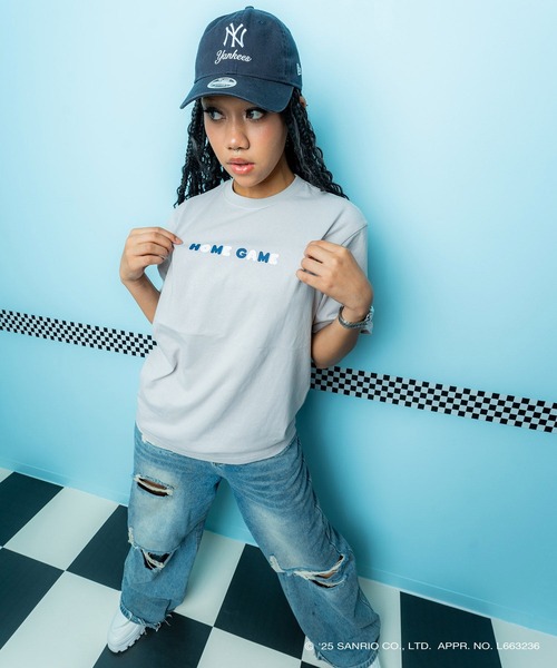 sanrio（サンリオ）の「サンリオキャラクターズ × ホームゲーム [HOMEGAME] - マイメロディー 半袖 Tシャツ [MY MELODY UNIFORM TEE GRAY HG2501102]（Tシャツ/カットソー・レディース・グレー・SMALL/MEDIUM/LARGE/X-LARGE）」の7枚目の写真