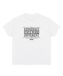 KINDS（カインズ）の「20 count premium single 3 line logo short sleeve t-shirt (White)（Tシャツ/カットソー）」