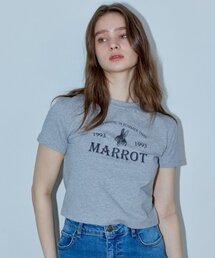 ホリデイラビット クロップTシャツ_グレー