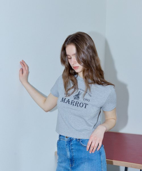 MARROT(マロット)の「ホリデイラビット クロップTシャツ_グレー(Tシャツ/カットソー・レディース・その他・FREE)」の4枚目の写真