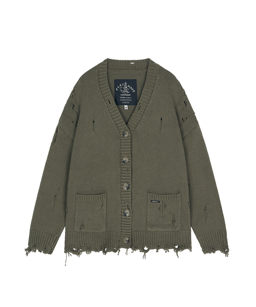 Xaos Vintage Cotton Cardigan — вязаный кардиган, хаки